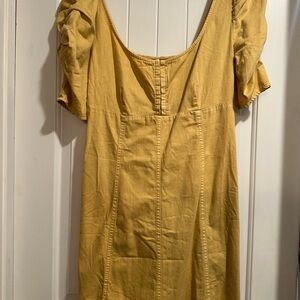 Free People Mustard Yellow Dress